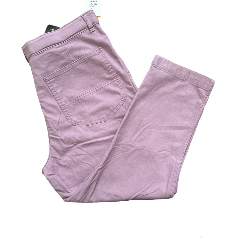 Lee Women's Size 16 Ultra Lux High-Rise Crop Straight Leg Plum Pink Pants